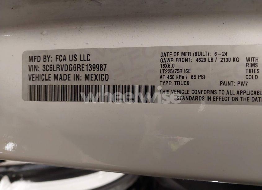 Photo 8 of 2024 Ram Promaster 2500 TRADESMAN HIGH ROOF 159 WB W/PASS SEAT (VIN 3C6LRVDG6RE139987)