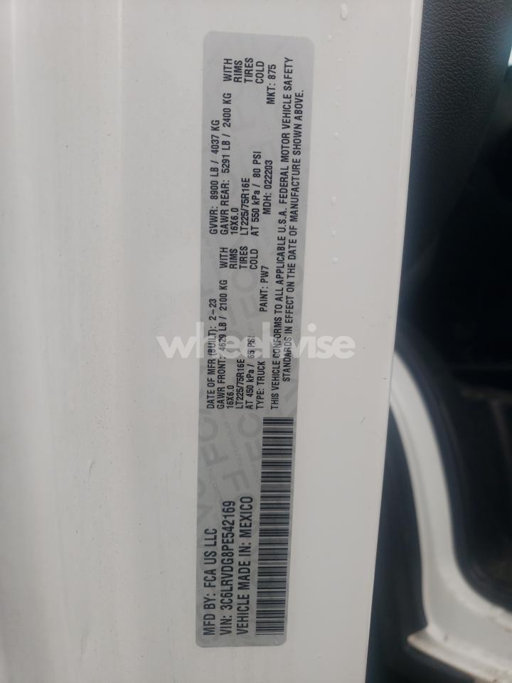 Photo 13 of 2023 RAM PROMASTER 2500 2500 HIGH (VIN 3C6LRVDG8PE542169)