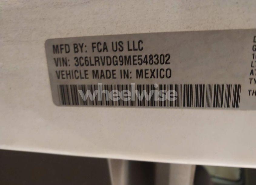 Photo 9 of 2021 Ram Promaster 2500 HIGH ROOF 159 WB (VIN 3C6LRVDG9ME548302)