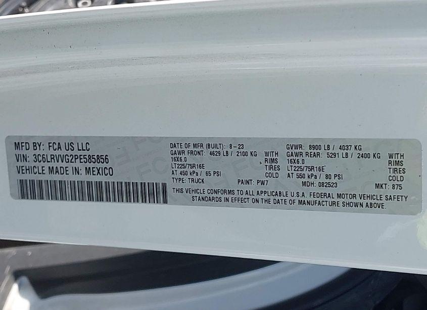 Photo 9 of 2023 Ram Promaster 2500 LOW ROOF 136 WB (VIN 3C6LRVVG2PE585856)