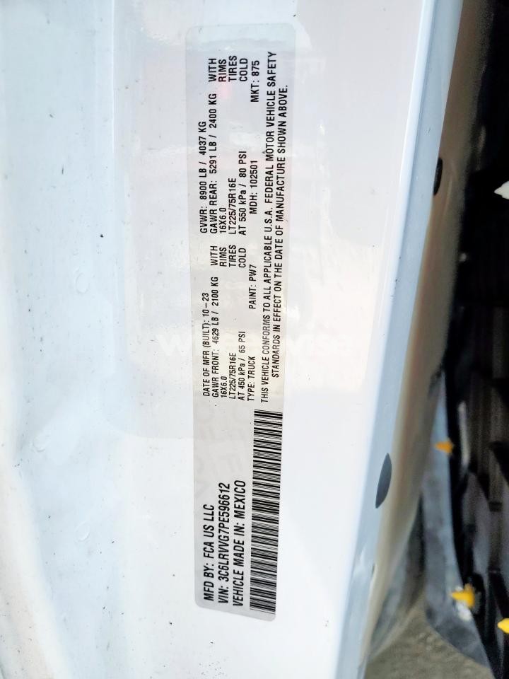 Photo 13 of 2023 RAM PROMASTER 2500 2500 STANDARD (VIN 3C6LRVVG7PE596612)