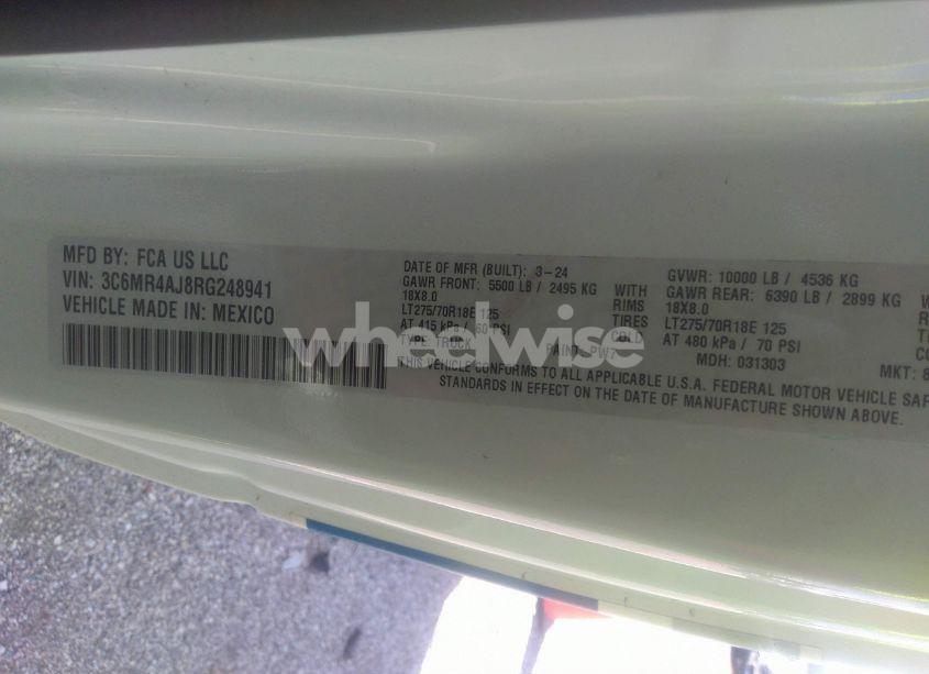 Photo 9 of 2024 Ram 2500 TRADESMAN REGULAR CAB 4X2 8' BOX (VIN 3C6MR4AJ8RG248941)