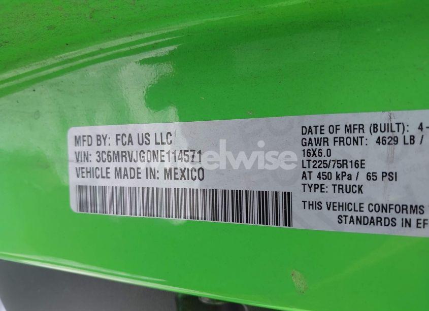 Photo 9 of 2022 Ram Promaster CARGO VAN HIGH ROOF (VIN 3C6MRVJG0NE114571)