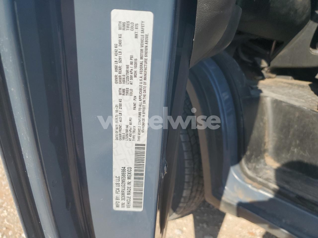 Photo 13 of 2021 RAM PROMASTER 3500 3500 HIGH (VIN 3C6MRVJG2ME586964)