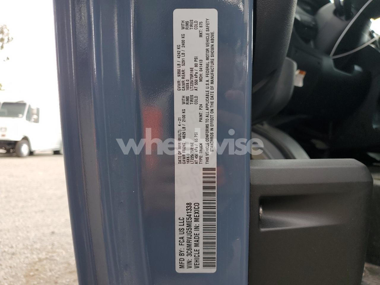 Photo 13 of 2021 RAM PROMASTER 3500 3500 HIGH (VIN 3C6MRVJG5ME541338)