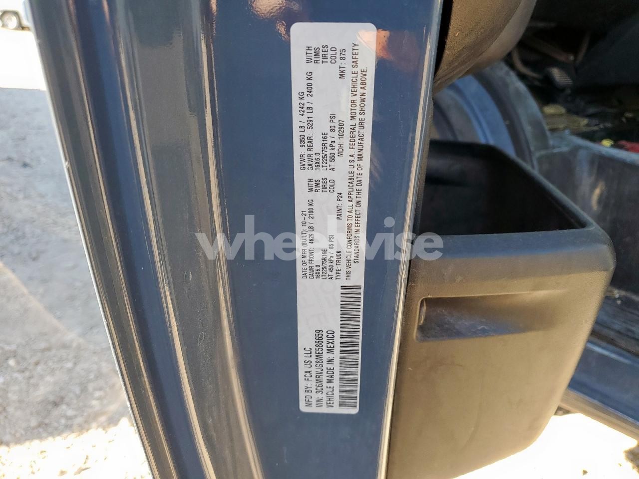 Photo 13 of 2021 RAM PROMASTER 3500 3500 HIGH (VIN 3C6MRVJG8ME586659)