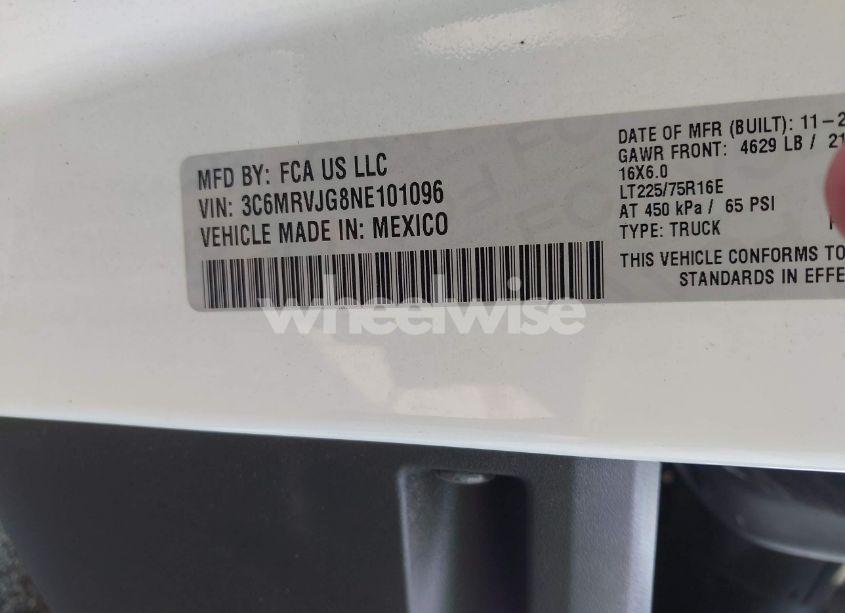 Photo 9 of 2022 Ram Promaster 3500 CARGO VAN HIGH ROOF 159 WB EXT (VIN 3C6MRVJG8NE101096)