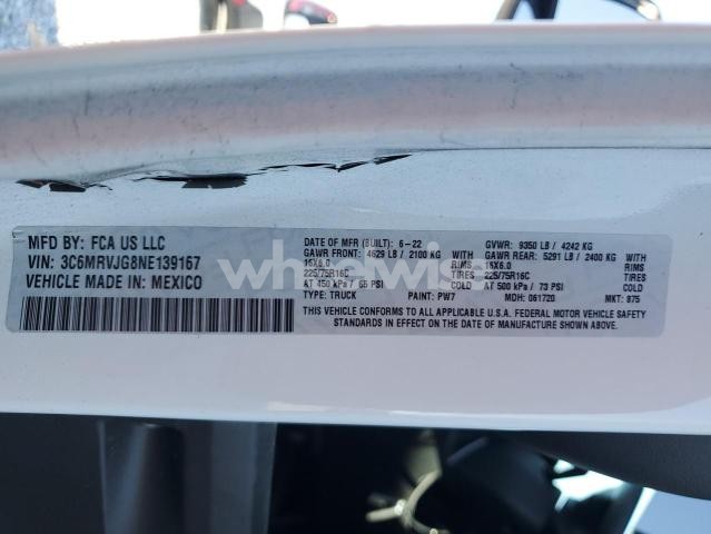 Photo 7 of 2022 RAM PROMASTER 3500 3500 HIGH N/A (VIN 3C6MRVJG8NE139167)