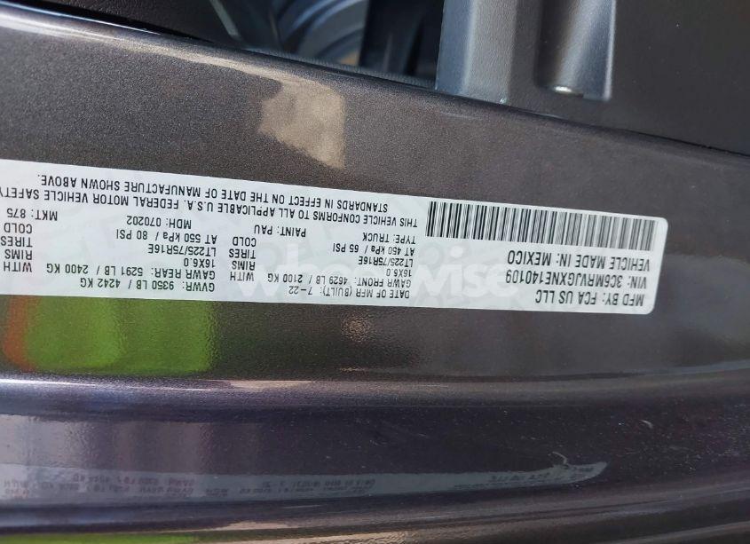 Photo 9 of 2022 Ram Promaster 3500 CARGO VAN HIGH ROOF 159 WB EXT (VIN 3C6MRVJGXNE140109)