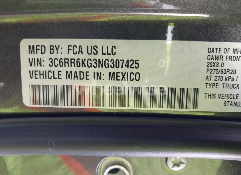 Photo 9 of 2022 Ram 1500 CLASSIC TRADESMAN 4X2 5'7 BOX (VIN 3C6RR6KG3NG307425)