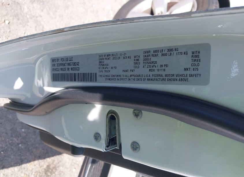 Photo 9 of 2021 Ram 1500 CLASSIC TRADESMAN 4X2 5'7 BOX (VIN 3C6RR6KT1MG708242)