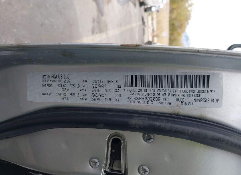 Photo 9 of 2016 Ram 1500 EXPRESS (VIN 3C6RR6KT5GG249687)