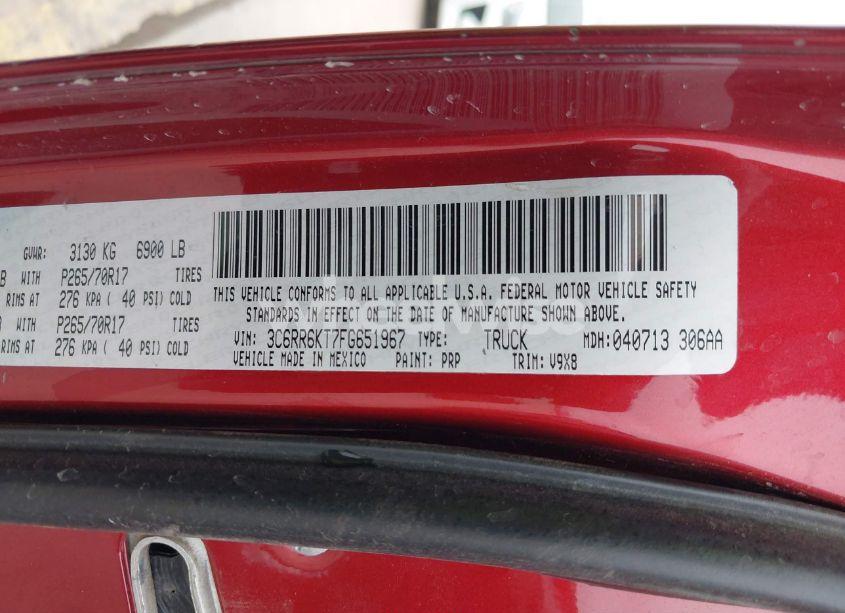 Photo 9 of 2015 Ram 1500 TRADESMAN (VIN 3C6RR6KT7FG651967)