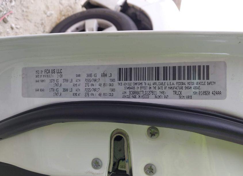 Photo 9 of 2020 Ram 1500 CLASSIC TRADESMAN 4X2 5'7 BOX (VIN 3C6RR6KT7LG127911)