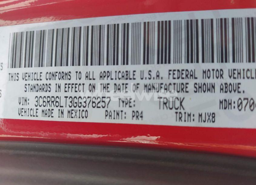 Photo 9 of 2016 Ram 1500 LONE STAR (VIN 3C6RR6LT3GG376257)