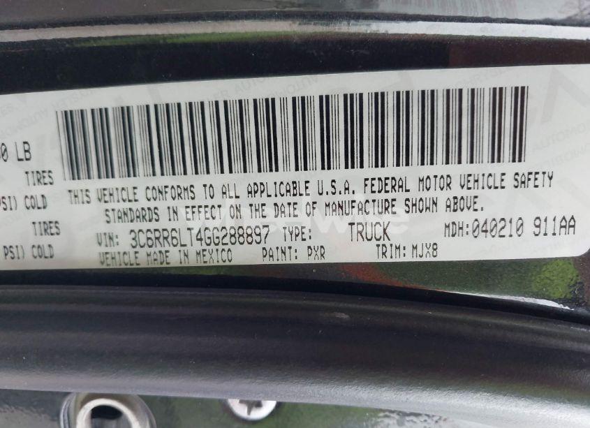 Photo 9 of 2016 Ram 1500 LONE STAR (VIN 3C6RR6LT4GG288897)