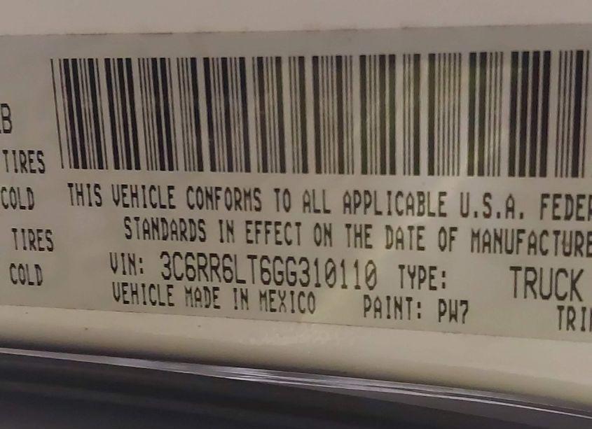 Photo 9 of 2016 Ram 1500 BIG HORN (VIN 3C6RR6LT6GG310110)