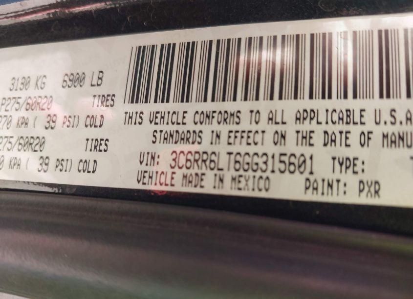 Photo 9 of 2016 Ram 1500 LONE STAR (VIN 3C6RR6LT6GG315601)