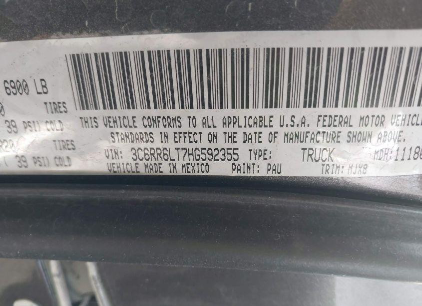 Photo 9 of 2017 Ram 1500 BIG HORN 4X2 5'7 BOX (VIN 3C6RR6LT7HG592355)