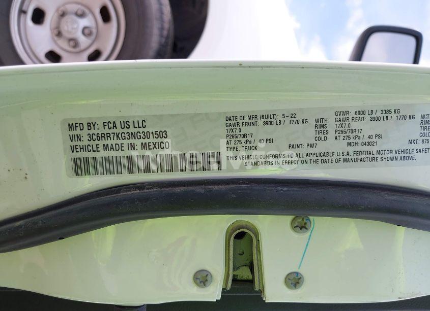 Photo 9 of 2022 Ram 1500 CLASSIC TRADESMAN 4X4 5'7 BOX (VIN 3C6RR7KG3NG301503)