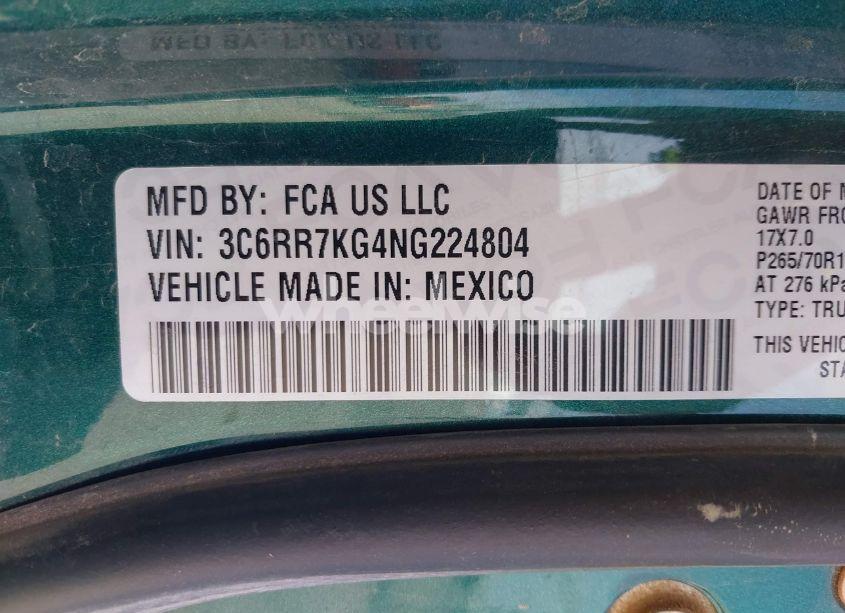 Photo 9 of 2022 Ram 1500 CLASSIC TRADESMAN 4X4 5'7 BOX (VIN 3C6RR7KG4NG224804)