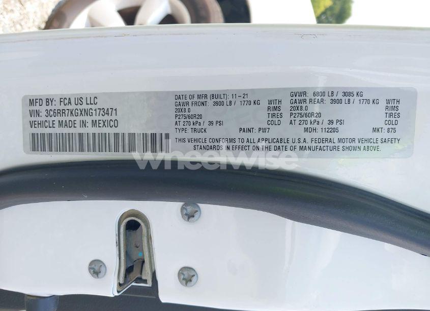 Photo 9 of 2022 Ram 1500 CLASSIC (VIN 3C6RR7KGXNG173471)