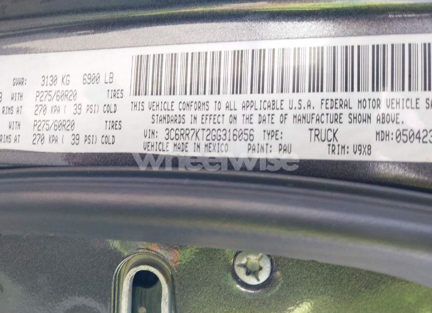 Photo 9 of 2016 Ram 1500 EXPRESS (VIN 3C6RR7KT2GG316056)