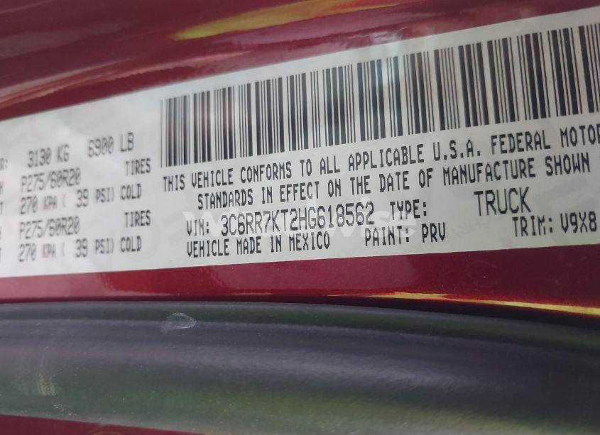 Photo 9 of 2017 Ram 1500 EXPRESS 4X4 5'7 BOX (VIN 3C6RR7KT2HG618562)