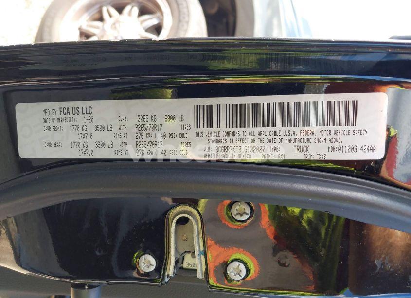 Photo 9 of 2020 Ram 1500 CLASSIC TRADESMAN 4X4 5'7 BOX (VIN 3C6RR7KT3LG132027)