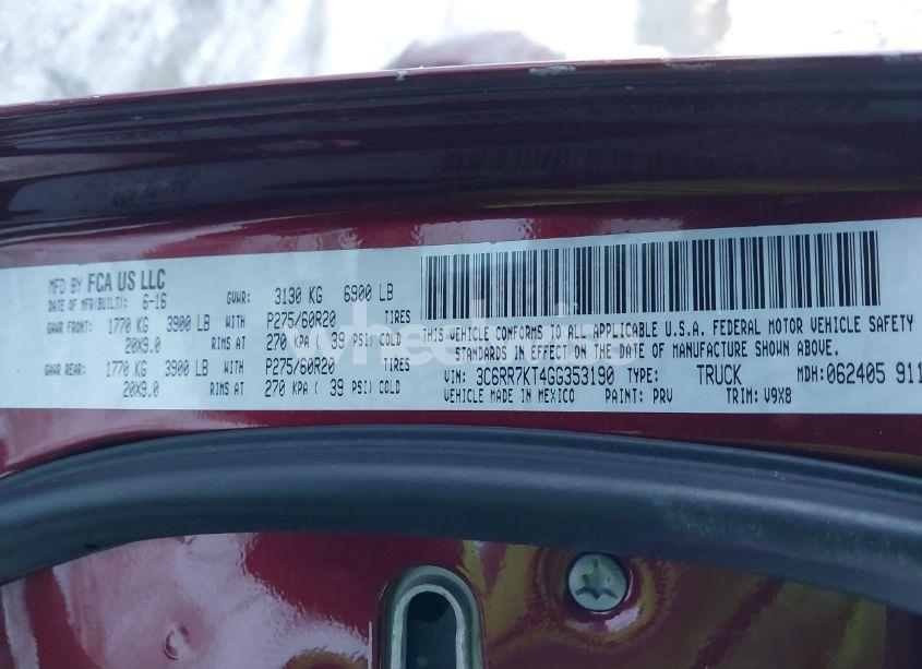 Photo 9 of 2016 Ram 1500 EXPRESS (VIN 3C6RR7KT4GG353190)