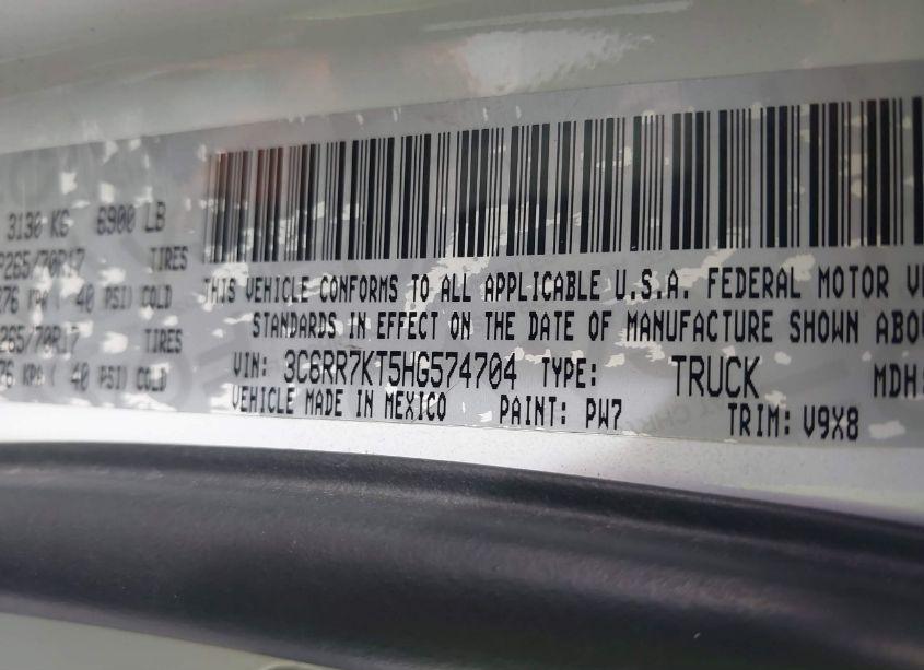 Photo 9 of 2017 Ram 1500 EXPRESS 4X4 5'7 BOX (VIN 3C6RR7KT5HG574704)