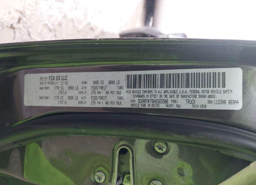 Photo 9 of 2017 Ram 1500 ST (VIN 3C6RR7KT6HG565588)