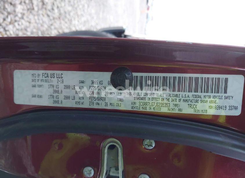 Photo 9 of 2018 Ram 1500 BIG HORN 4X4 5'7 BOX (VIN 3C6RR7LG7JG235353)