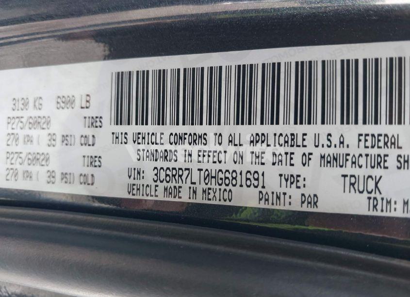 Photo 9 of 2017 Ram 1500 BIG HORN 4X4 5'7 BOX (VIN 3C6RR7LT0HG681691)