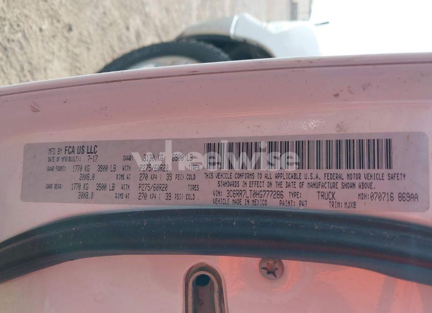 Photo 9 of 2017 Ram 1500 BIG HORN 4X4 5'7 BOX (VIN 3C6RR7LT0HG777286)