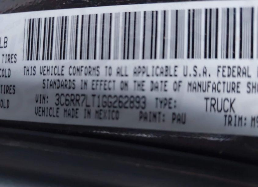 Photo 9 of 2016 Ram 1500 BIG HORN (VIN 3C6RR7LT1GG262893)