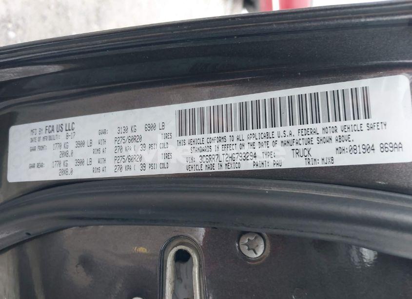 Photo 9 of 2017 Ram 1500 BIG HORN 4X4 5'7 BOX (VIN 3C6RR7LT2HG793294)