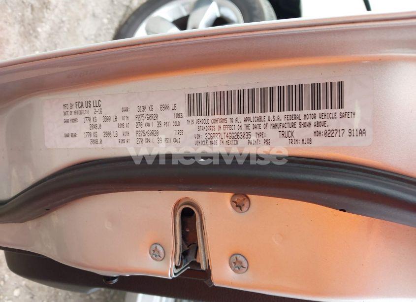 Photo 9 of 2016 Ram 1500 BIG HORN (VIN 3C6RR7LT4GG263035)