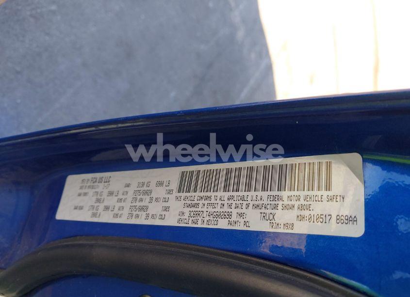 Photo 9 of 2017 Ram 1500 BIG HORN 4X4 5'7 BOX (VIN 3C6RR7LT4HG602698)