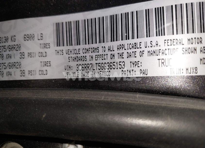 Photo 9 of 2016 Ram 1500 BIG HORN (VIN 3C6RR7LT5GG365153)