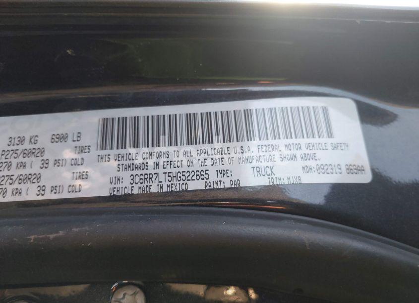 Photo 9 of 2017 Ram 1500 BIG HORN 4X4 5'7 BOX (VIN 3C6RR7LT5HG522665)