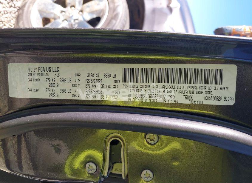 Photo 9 of 2016 Ram 1500 BIG HORN (VIN 3C6RR7LT6GG201037)