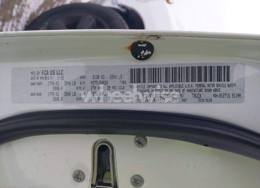 Photo 9 of 2016 Ram 1500 BIG HORN (VIN 3C6RR7LT6GG233342)