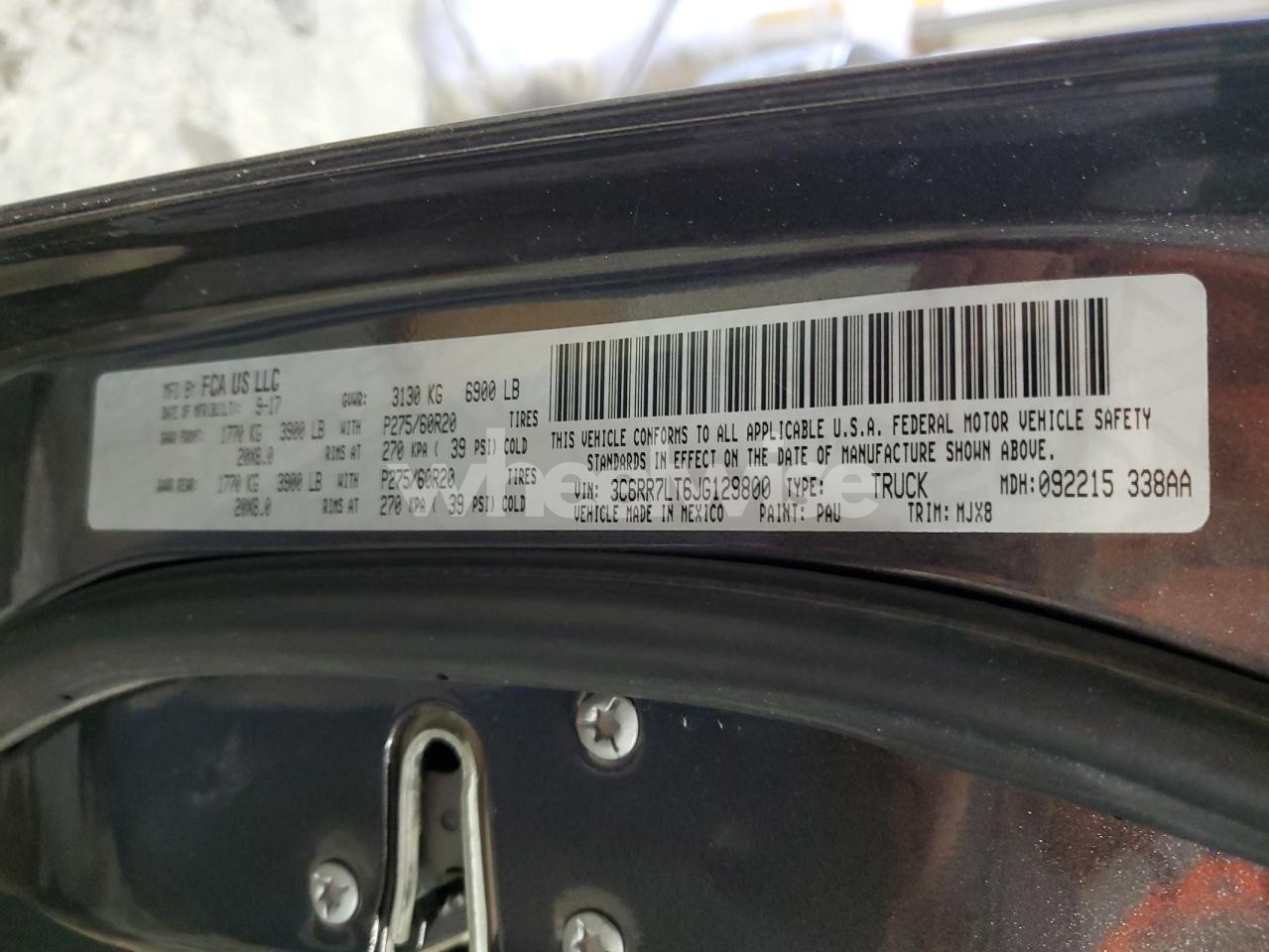 Photo 12 of 2018 RAM 1500 SLT (VIN 3C6RR7LT6JG129800)