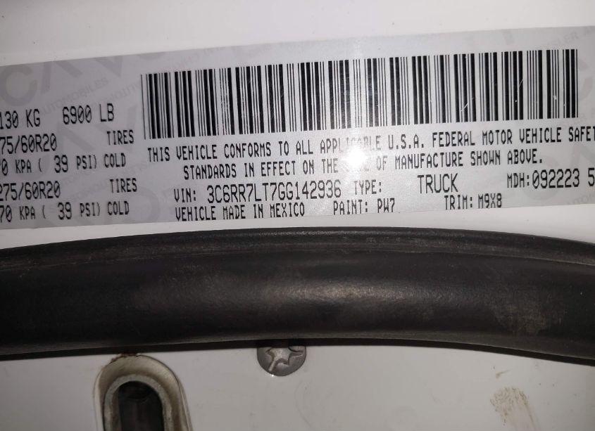 Photo 9 of 2016 Ram 1500 BIG HORN (VIN 3C6RR7LT7GG142936)