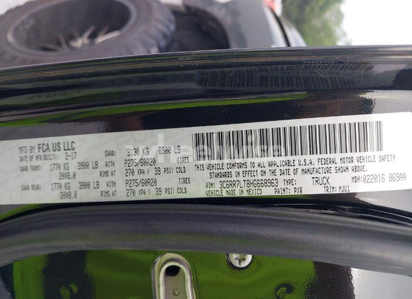 Photo 9 of 2017 Ram 1500 BIG HORN 4X4 5'7 BOX (VIN 3C6RR7LT8HG668963)