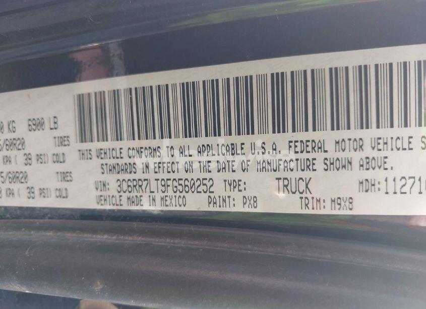 Photo 9 of 2015 Ram 1500 BIG HORN (VIN 3C6RR7LT9FG560252)