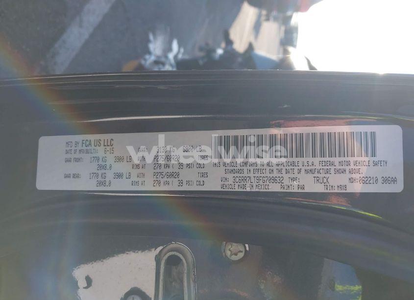 Photo 9 of 2015 Ram 1500 BIG HORN (VIN 3C6RR7LT9FG709632)