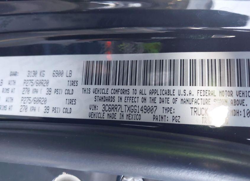 Photo 9 of 2016 Ram 1500 BIG HORN (VIN 3C6RR7LTXGG149007)