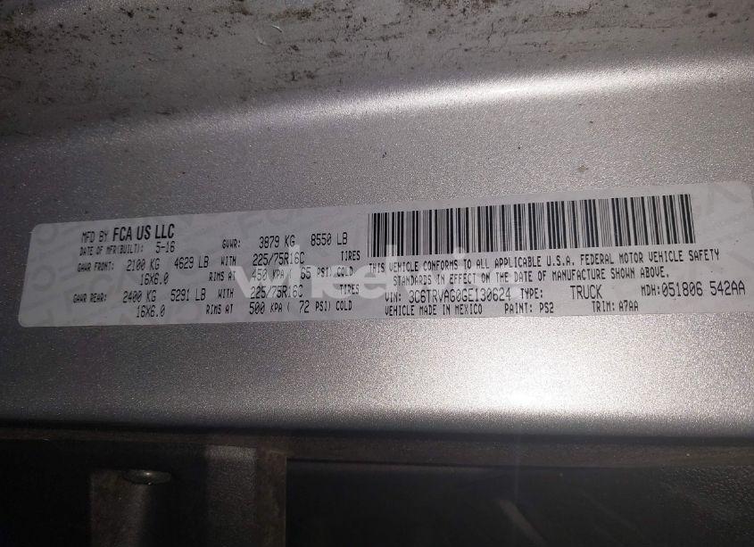 Photo 9 of 2016 Ram Promaster 1500 LOW ROOF (VIN 3C6TRVAG0GE130624)